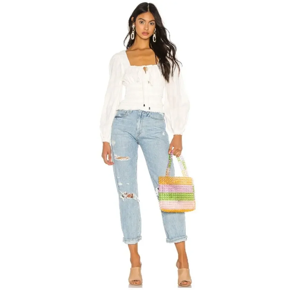Free People Solid Lolita Milk Maid Top